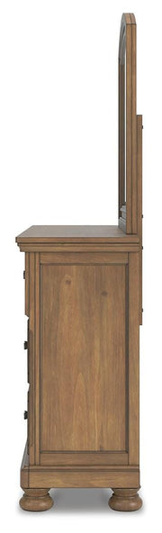 Feddinger King Panel Bed, Dresser, Mirror, Chest and 2 Nightstands - PCB779B22