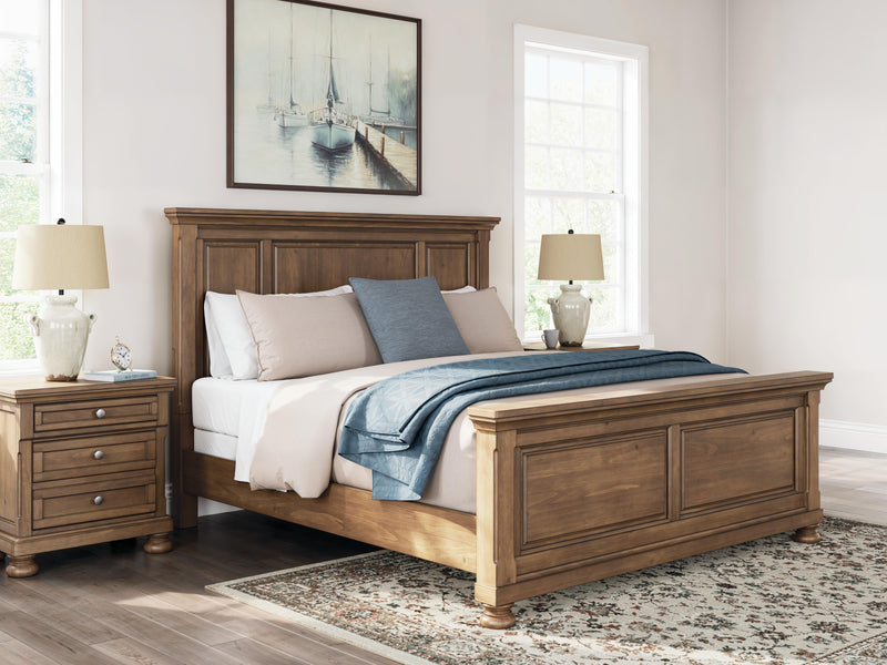 Feddinger King Panel Bed with Dresser and Nightstand in Medium Brown - PKG022323