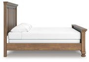 Feddinger King Panel Bed with Mirrored Dresser and 2 Nightstands in Medium Brown - PKG022317