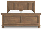 Feddinger King Panel Bed with Mirrored Dresser and 2 Nightstands in Medium Brown - PKG022317