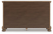 Feddinger King Storage Sleigh Bed with Dresser and Nightstand in Medium Brown - PKG022339