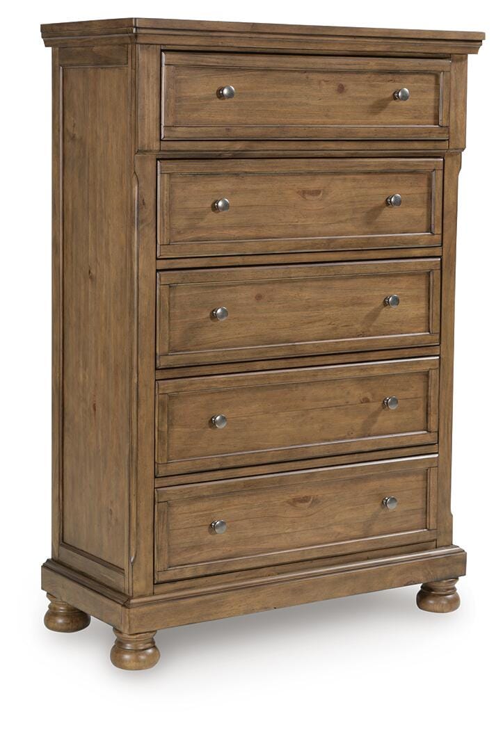 Feddinger Medium Brown Chest of Drawers - PCB779-46
