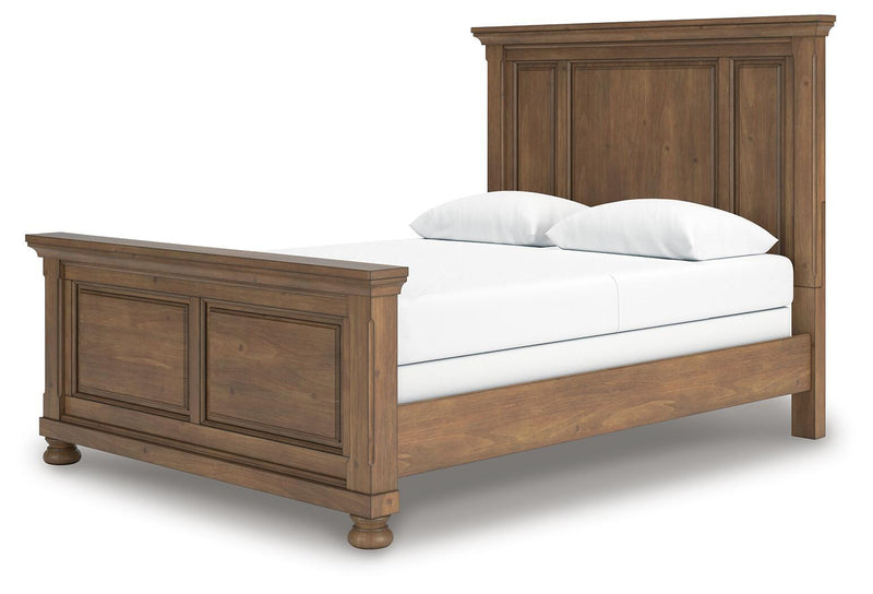 Feddinger Medium Brown Queen Panel Bed, Dresser, Mirror, Chest and Nightstand - PCB779B10