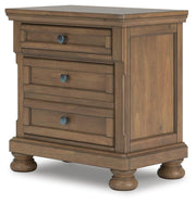 Feddinger Medium Brown Queen Panel Bed, Dresser, Mirror, Chest and Nightstand - PCB779B10