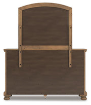 Feddinger Medium Brown Queen Panel Bed, Dresser, Mirror, Chest and Nightstand - PCB779B10