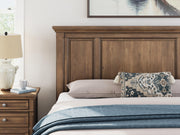 Feddinger Medium Brown Queen Sleigh Bed, Dresser, Mirror, Chest and Nightstand - PCB779B18
