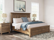 Feddinger Medium Brown Queen Sleigh Bed, Dresser, Mirror, Chest and Nightstand - PCB779B18