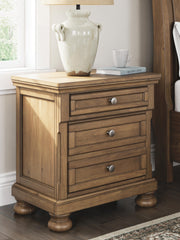 Feddinger Medium Brown Queen Sleigh Bed, Dresser, Mirror, Chest and Nightstand - PCB779B18