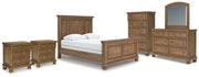 Feddinger Queen Panel Bed, Dresser, Mirror, Chest and 2 Nightstands - PCB779B19