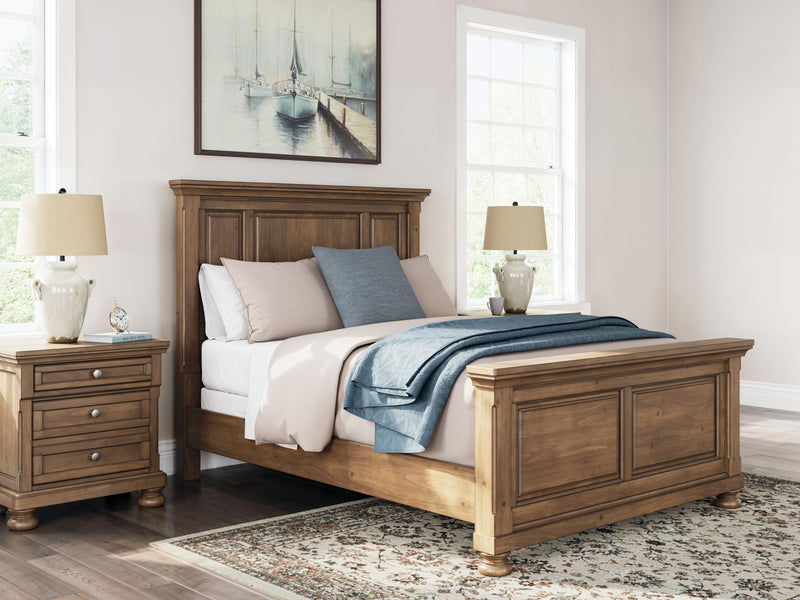Feddinger Queen Panel Bed with Dresser in Medium Brown - PKG022306