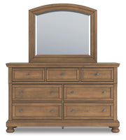 Feddinger Queen Sleigh Storage Bed, Dresser and Mirror - PCB779B5