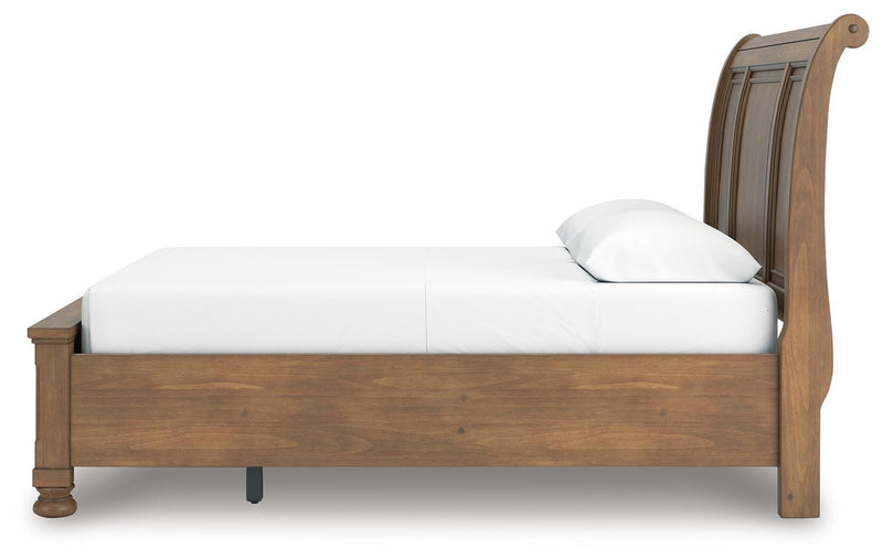 Feddinger Queen Sleigh Storage Bed, Dresser and Mirror - PCB779B5