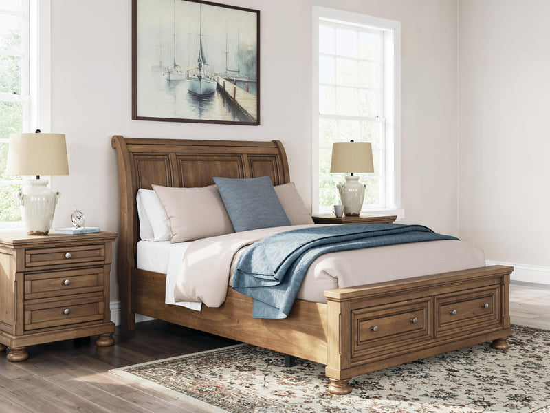 Feddinger Queen Sleigh Storage Bed, Dresser and Mirror - PCB779B5