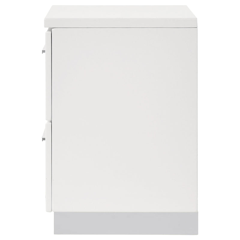 Felicity 2-drawer Nightstand White High Gloss - 203502