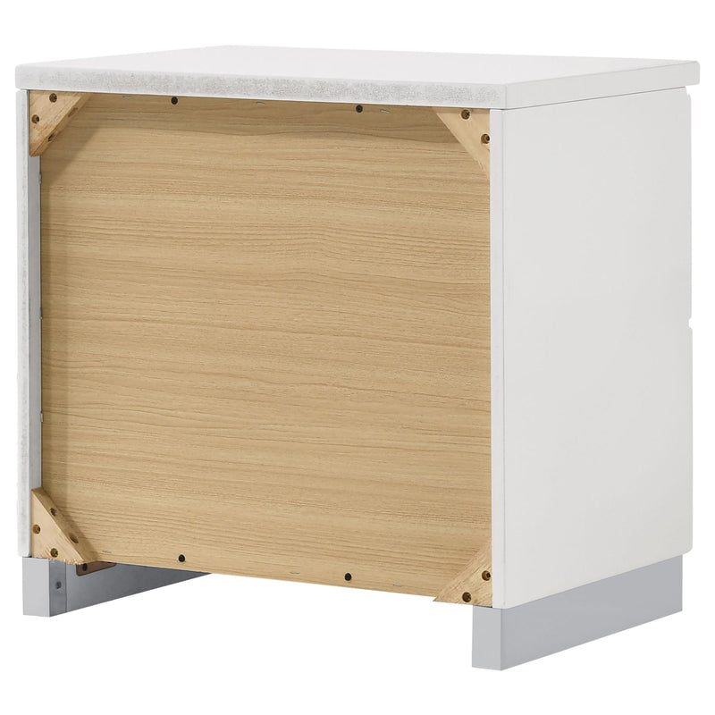 Felicity 2-drawer Nightstand White High Gloss - 203502