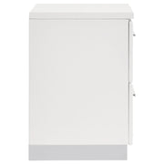 Felicity 2-drawer Nightstand White High Gloss - 203502
