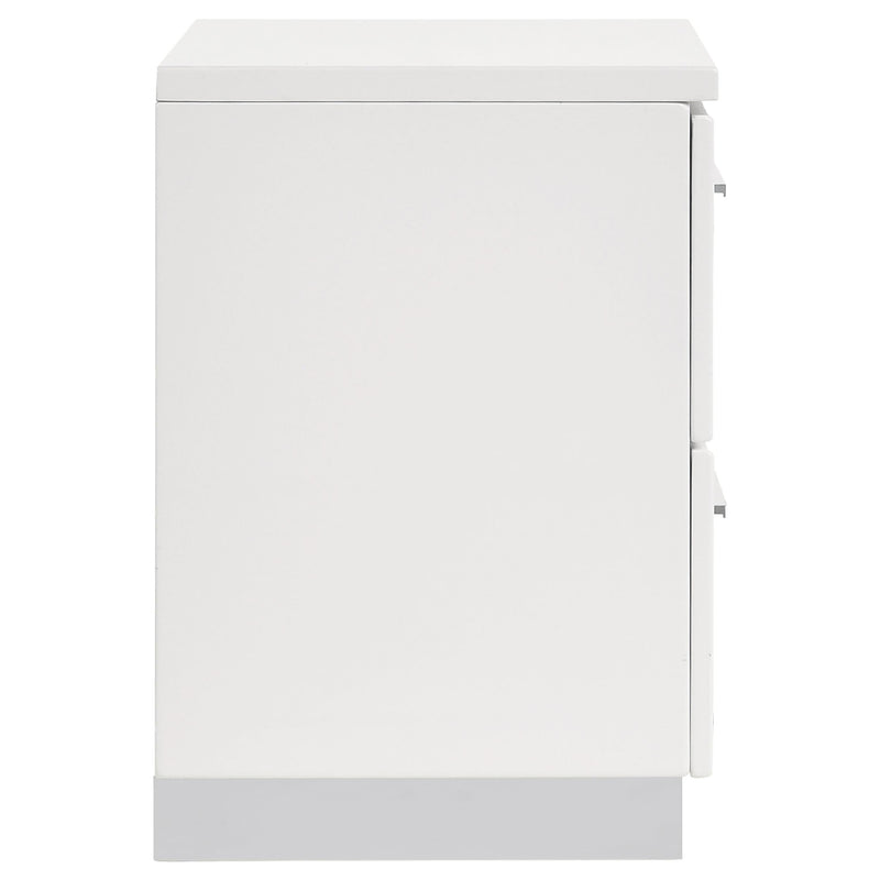Felicity 2-drawer Nightstand White High Gloss - 203502