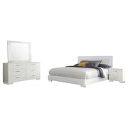 Felicity 4-piece California King Bedroom Set White Gloss - 203500KW-S4