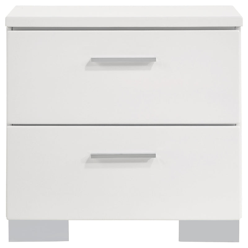 Felicity 4-piece California King Bedroom Set White Gloss - 203500KW-S4L
