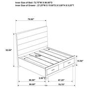 Felicity 4-piece California King Platform Bedroom Set White - 203510KW-S4