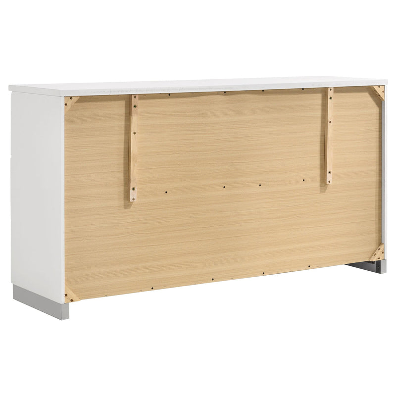 Felicity 4-piece Full Bedroom Set White High Gloss - 203500F-S4