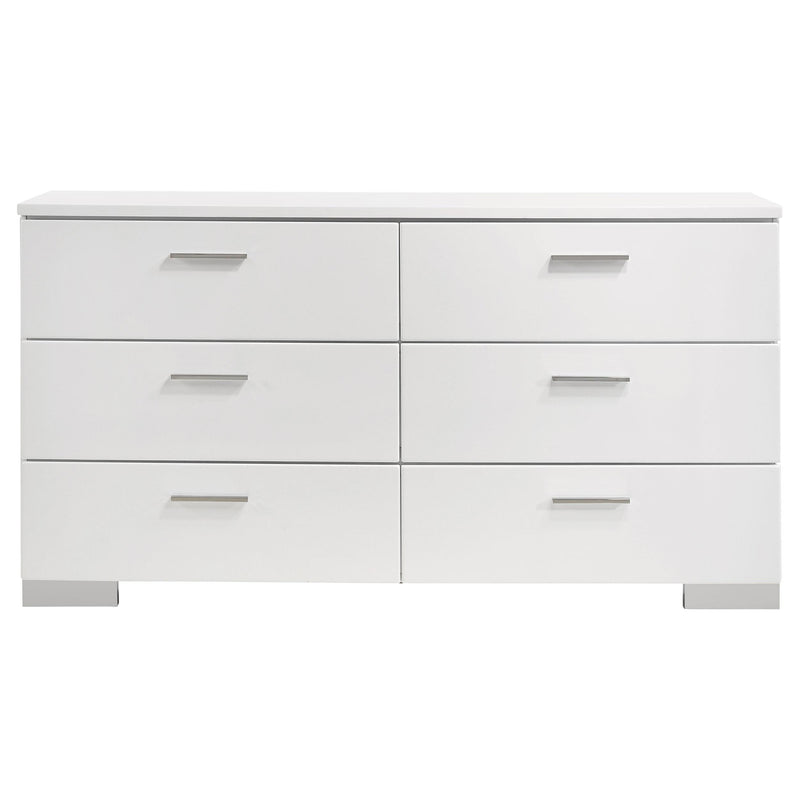 Felicity 5-piece California King Bedroom Set White Gloss - 203500KW-S5