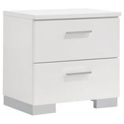 Felicity 5-piece California King Bedroom Set White High Gloss - 203511KW-S5