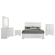 Felicity 5-piece California King Platform Bedroom Set White - 203510KW-S5