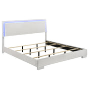 Felicity 5-piece Eastern King Bedroom Set White High Gloss - 203500KE-S5