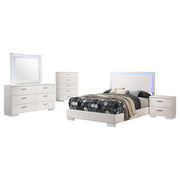 Felicity 5-piece Full Bedroom Set White High Gloss - 203500F-S5L