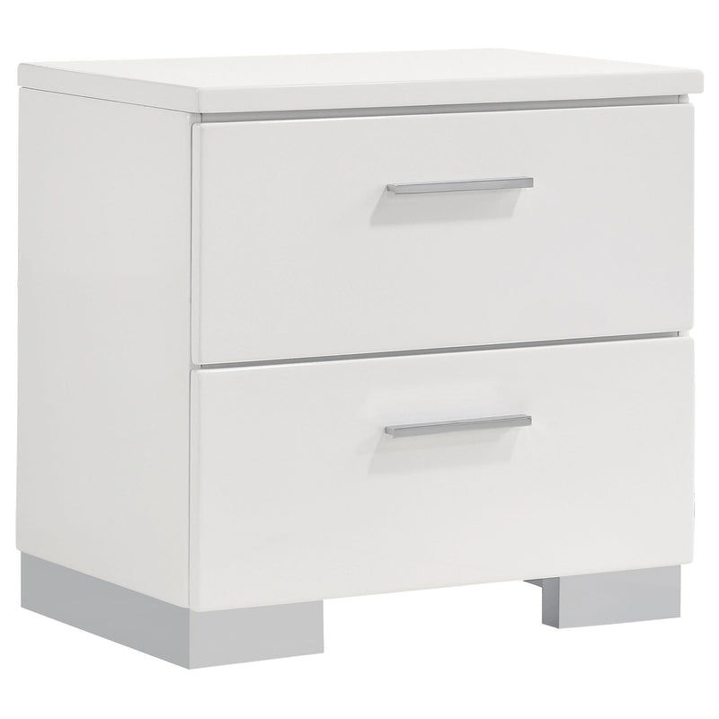Felicity 5-piece Full Bedroom Set White High Gloss - 203511F-S5