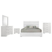 Felicity 5-piece Queen Bedroom Set White High Gloss - 203511Q-S5