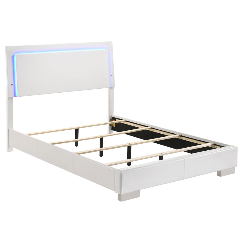 Felicity 5-piece Twin Bedroom Set White High Gloss - 203500T-S5L