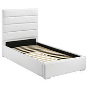 Felicity 53-inch Upholstered Twin Platform Bed White - 203511T