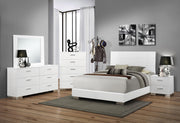 Felicity 6-drawer Wood Dresser with Mirror White High Gloss - 203503M