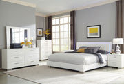 Felicity 6-piece California King Bedroom Set White Gloss - 203500KW-S6