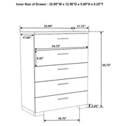 Felicity 6-piece California King Bedroom Set White Gloss - 203500KW-S6