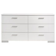 Felicity 6-piece Queen Bedroom Set White High Gloss - 203500Q-S6