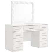 Felicity 9-drawer Vanity Table Lighted Mirror Glossy White - 203507