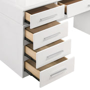 Felicity 9-drawer Vanity Table Lighted Mirror Glossy White - 203507