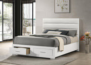 Felicity Queen Storage Bed White High Gloss - 203510Q