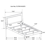 Felicity Wood California King LED Panel Bed White High Gloss - 203500KW