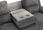 Felix - Gray Manual Reclining, Drop-Down Table, Storage Console and Cup Holder - L629-SLR