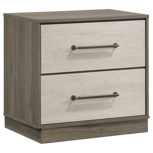 Fenwick 2-drawer Nightstand Bedside Table Grey Oak - 224982