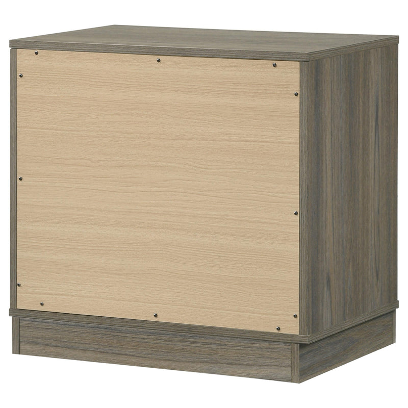 Fenwick 2-drawer Nightstand Bedside Table Grey Oak - 224982