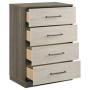 Fenwick 4-drawer Chest of Drawers Grey Oak - 224985