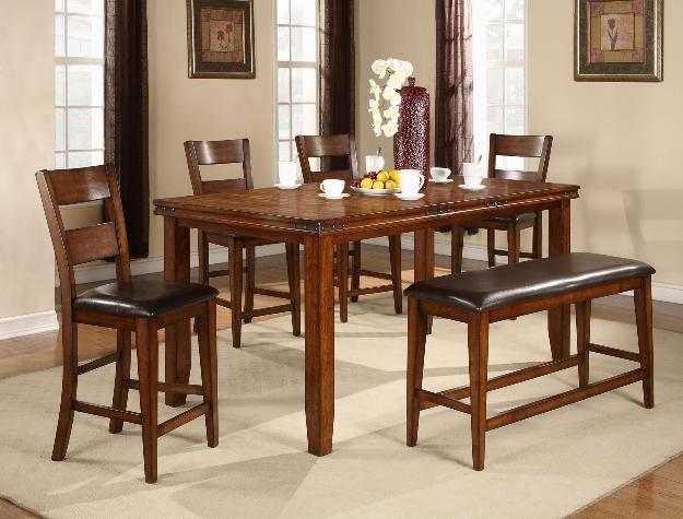 Figaro Brown Counter Height Set - Lara FurnitureCounter Height Set