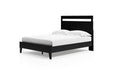 Finch Black/Brown Queen Panel Platform Bed - Gate FurnitureQueen Bed