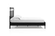 Finch Black/Brown Queen Panel Platform Bed - Gate FurnitureQueen Bed