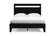 Finch Black/Brown Queen Panel Platform Bed - Gate FurnitureQueen Bed